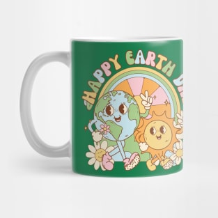 Happy Earth Day Retro Earth Day 2024 Environment Mug